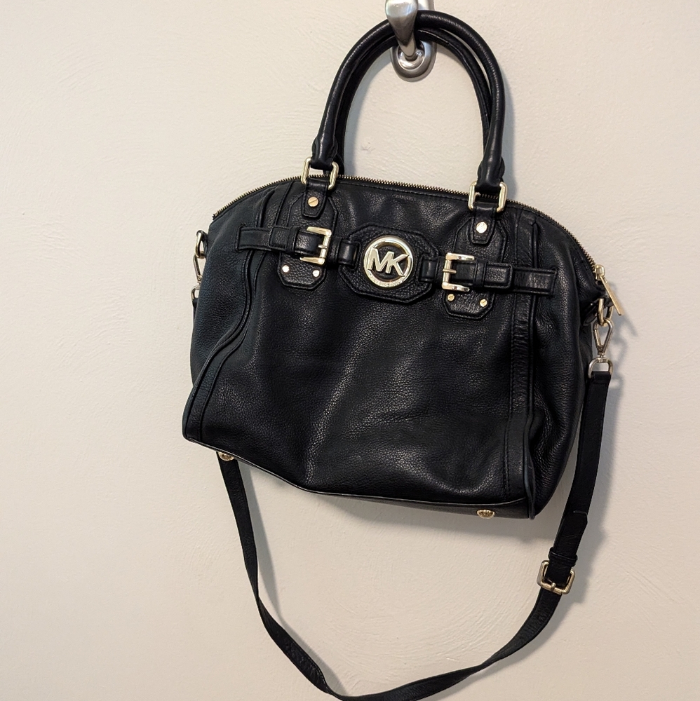 Michael Kors black satchel bag